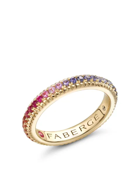 Fabergé 18kt yellow gold Colours of Love Rainbow fluted eternity ring Gold 847RG2565