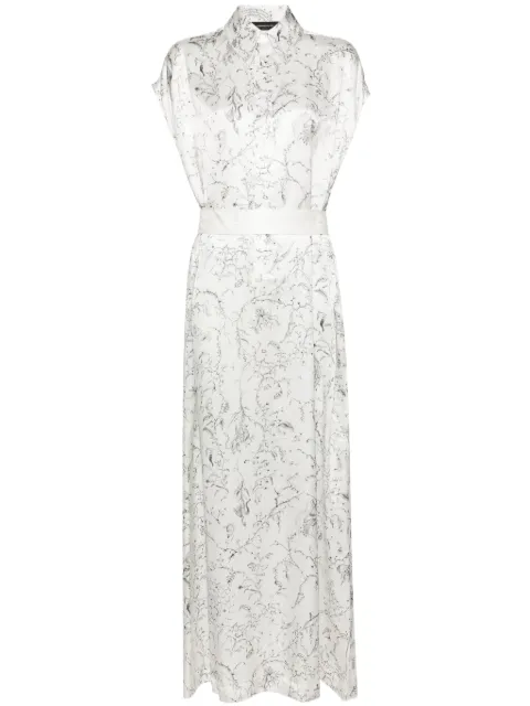 Fabiana Filippi graphic-print silk shirtdress White ABD274F130H4550000