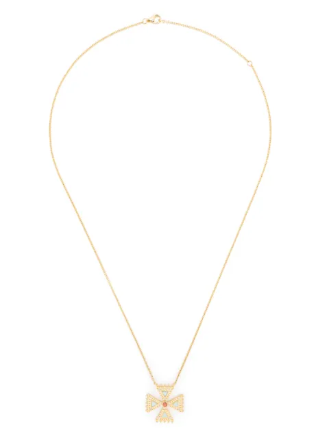 Harwell Godfrey 18kt yellow gold Crux Mini diamond pendant necklace Gold NCXTQMINI2