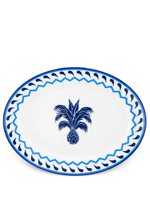 AQUAZZURA CASA Jaipur oval platter (22cm) Blue JAIOVP29PCNBLUU00