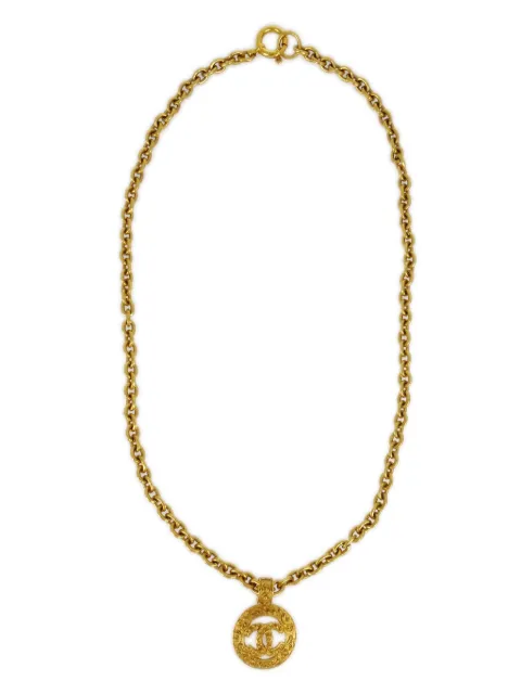 CHANEL Pre-Owned 1994 CC medallion necklace Gold NC94A