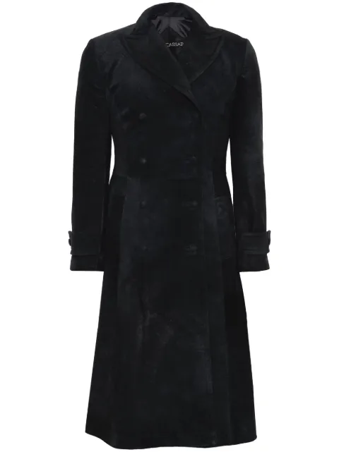 DANCASSAB Nova double-breasted coat Black DCFW23MNOVNBRAN