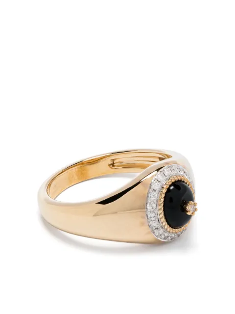 Yvonne Léon 9kt yellow gold Mini Chevalière Pompadour signet ring Gold MINICHEVALIEREPOMP