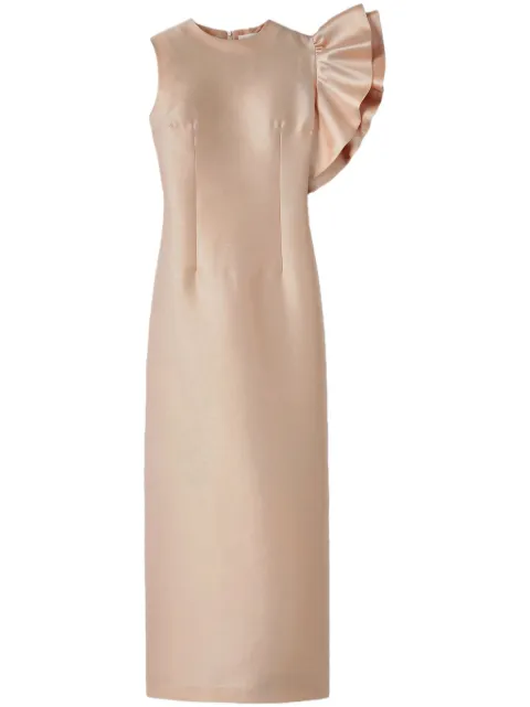 DESTREE Franz ruffle-detailing dress Neutrals FRANZSMART