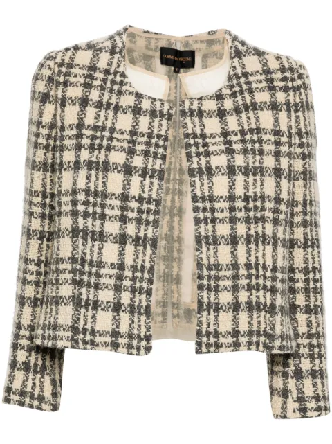 Comme Des Garçons Pre-Owned 1997 check-pattern tweed jacket Grey CDG976PT