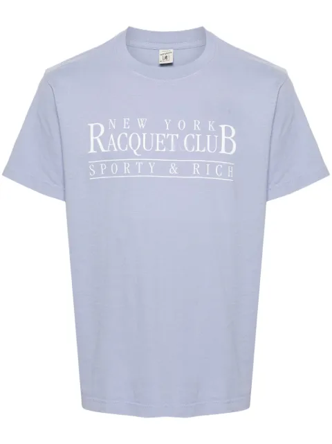 Sporty & Rich NY Racquet Club cotton T-shirt Blue TSAW2368PW