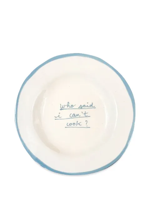 LAETITIA ROUGET "Who said I can't cook ?" plate White COOK
