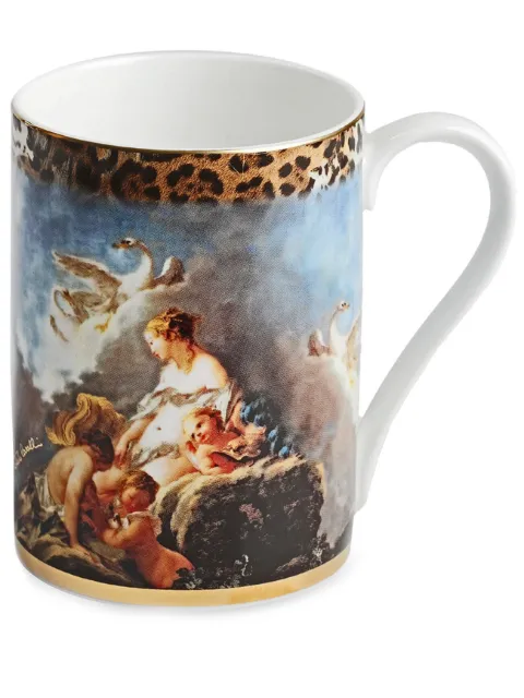 Roberto Cavalli Home Wild Leda bone china mug Brown RCHPWL16S1