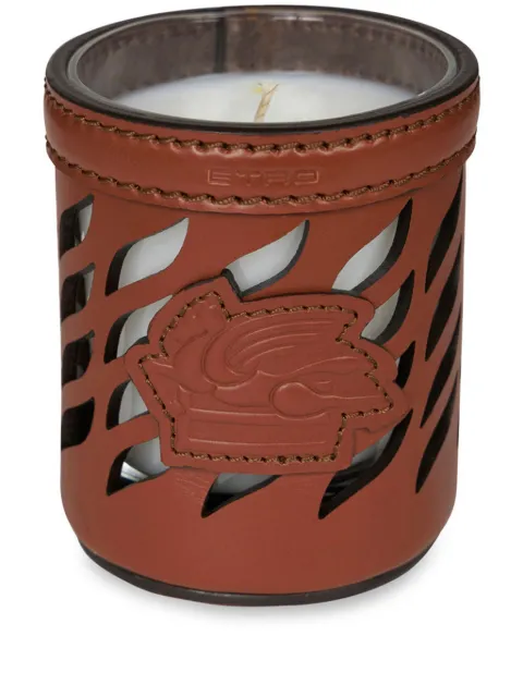 ETRO HOME Pegaso-motif candle Brown 326789269