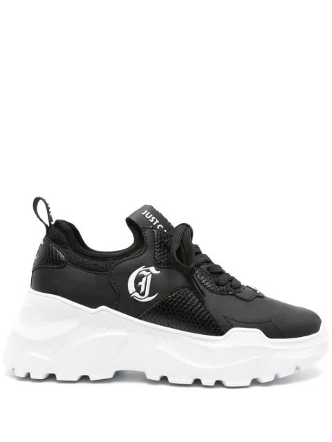 Just Cavalli logo-appliqué chunky sneakers Black 76RA3SL2ZP404
