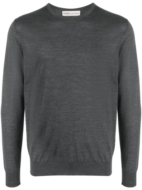 MODES GARMENTS fine-knit merino wool jumper Grey MGMKNIT1