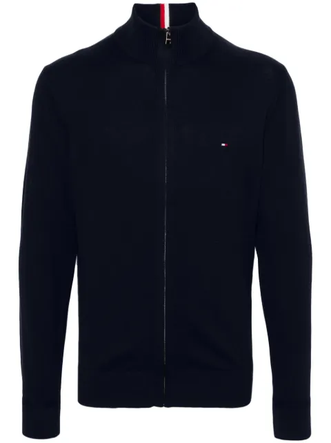 Tommy Hilfiger logo-patch cotton-blend jacket Blue MW0MW28050