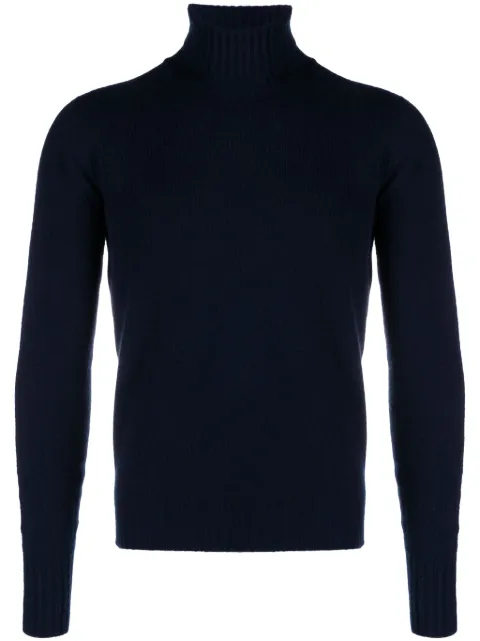 Drumohr roll-neck cashmere sweater Blue D4K104