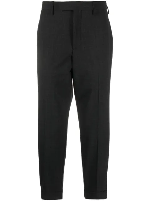 Neil Barrett cropped gabardine tapered trousers Grey NBV3PA116HV004