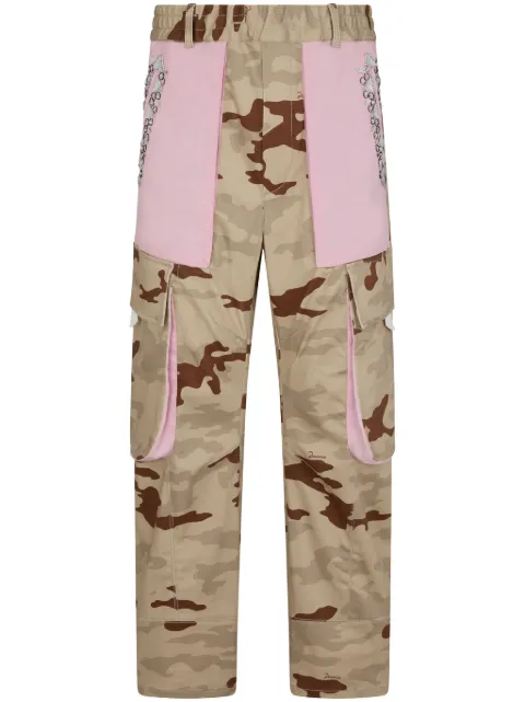 DSQUARED2 camouflage-print cargo trousers Green S71KB0587S78505