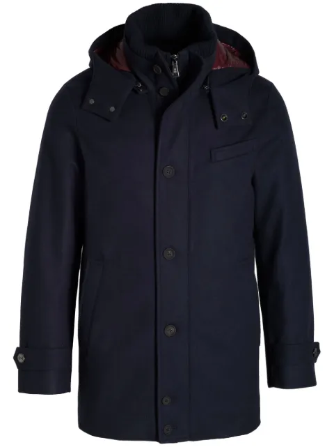 Norwegian Wool City Active hooded parka Blue GU10HCNVY