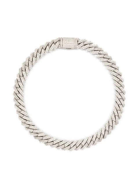 DARKAI Cuban embellished choker necklace Silver DICO0041BBDIL