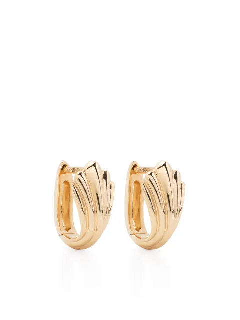 Lizzie Mandler Fine Jewelry 18kt yellow gold Fluted huggie hoop earrings Gold E135018K
