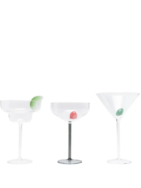 Maison Balzac x Browns cocktail glasses (set of three) White MB29685