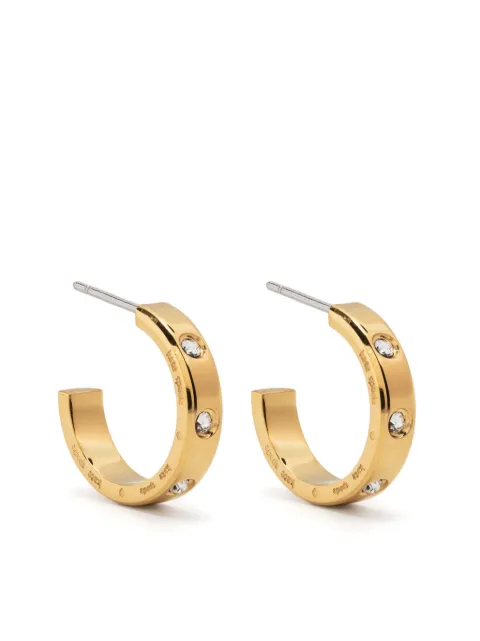 Kate Spade crystal-embellished hoop earrings Gold KE025