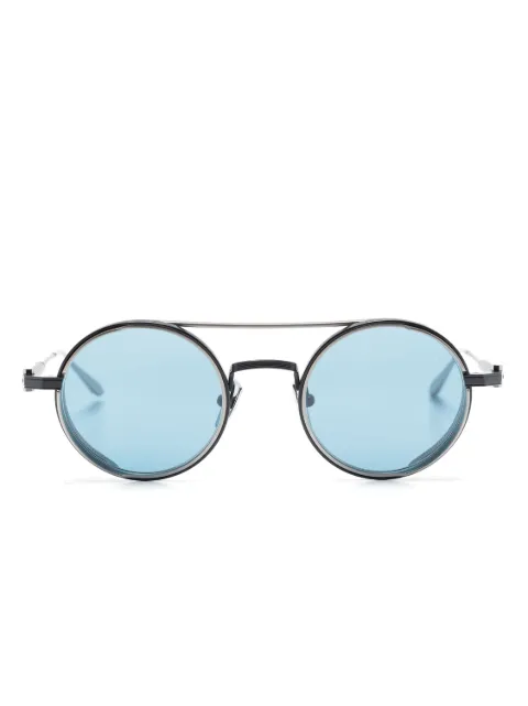 Akoni Eris round-frame double-bridge sunglasses Blue AKS505D46