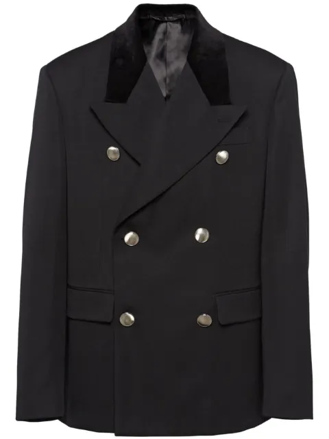 Prada double-breasted wool blazer Black UGM264SOOO1358