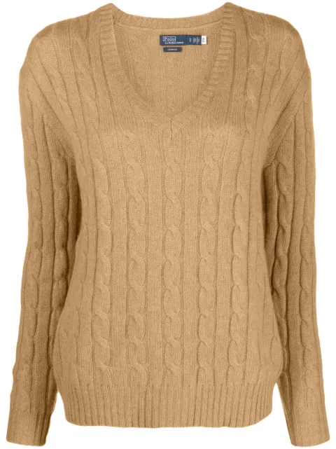 Polo Ralph Lauren cable-knit cashmere jumper Neutrals 211891619002