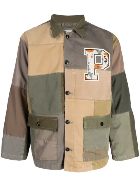 PRESIDENT'S logo-patch cotton military jacket Brown P23PPU113C2500111