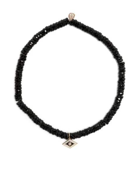 Sydney Evan 14kt yellow gold Groovy Eye onyx beaded bracelet Black CKE1463BLY9244M