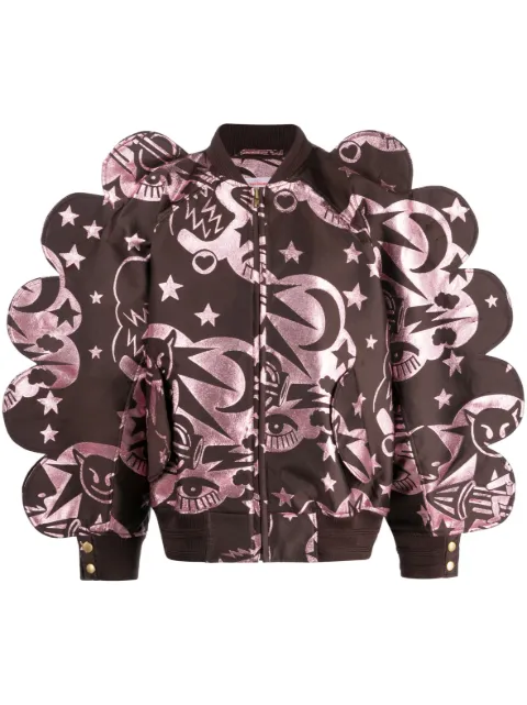 Walter Van Beirendonck Wings oversized bomber jacket Brown SS231001