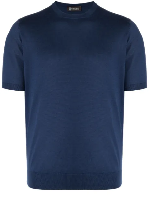 Colombo crew-neck fine-knit T-shirt Blue MA00338N256JA