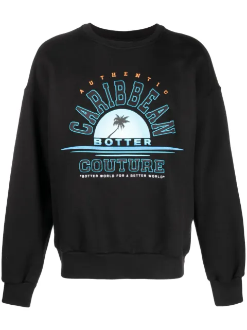 Botter graphic-print organic-cotton sweatshirt Black 6014BJ006