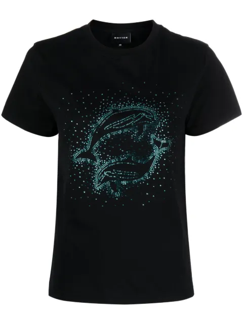 Botter rhinestone-embellished dolphin T-shirt Black 3016CJ002