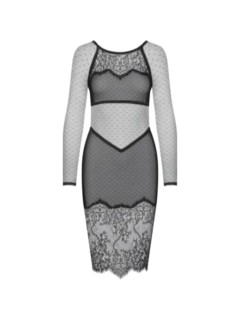 Maison Close Inspiration Divine floral-lace dress Black 561482
