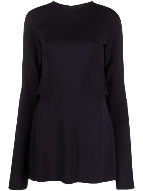 032c 'Kicked Back' structured short dress Black W0024