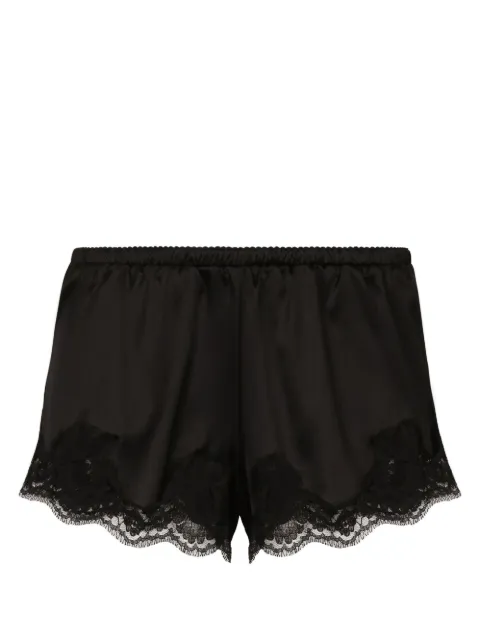 Dolce & Gabbana lace-detailing satin-finish briefs Black O3A02TONO13