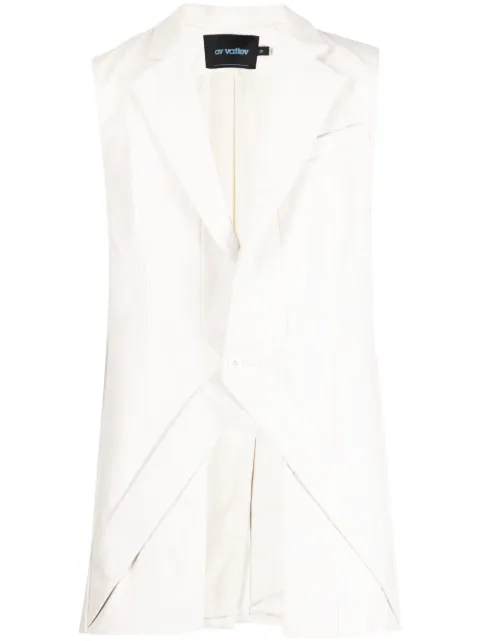 AV Vattev cut-out detailing sleeveless gilet White SV01F