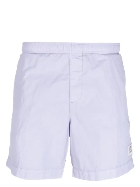 C.P. Company logo-patch elasticated-waist shorts Purple 14CMBW005A005991G