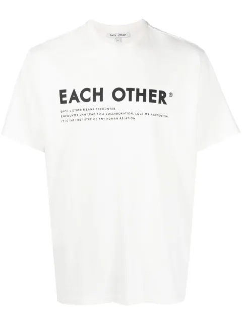 Each X Other logo-print cotton T-shirt Neutrals SS23A11039