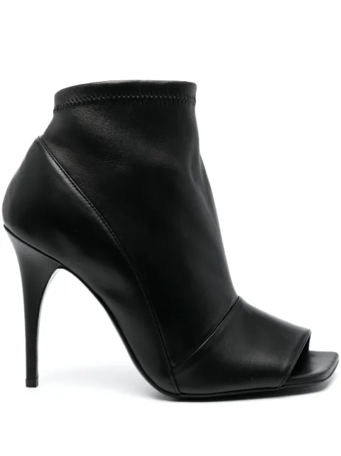 Bruno Frisoni 110mm open-toe leather pumps Black 23SSBFSHOE06NAS