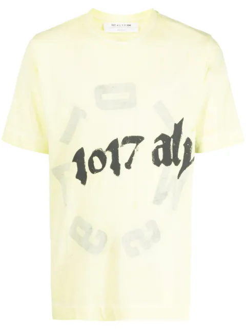 1017 ALYX 9SM logo-print detail T-shirt Yellow AAUTS0391FA02