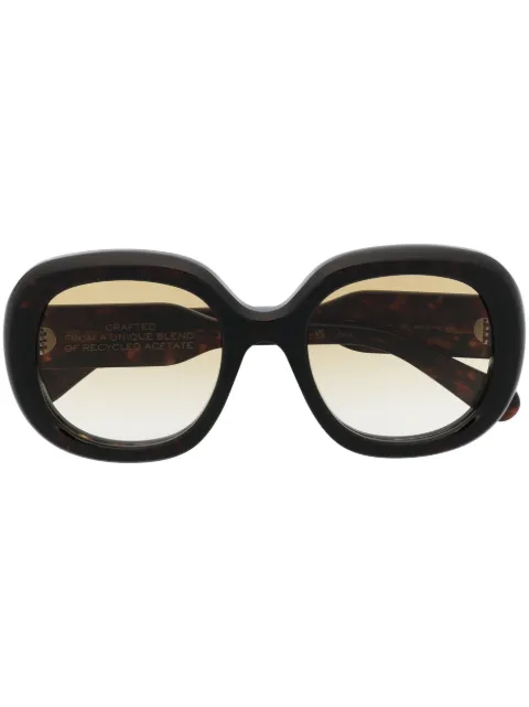 Chloé Eyewear logo-print oversized-frame sunglasses Brown CH0153S