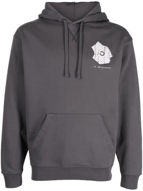 OBJECTS IV LIFE logo-print cotton hoodie Grey OBJ00211202