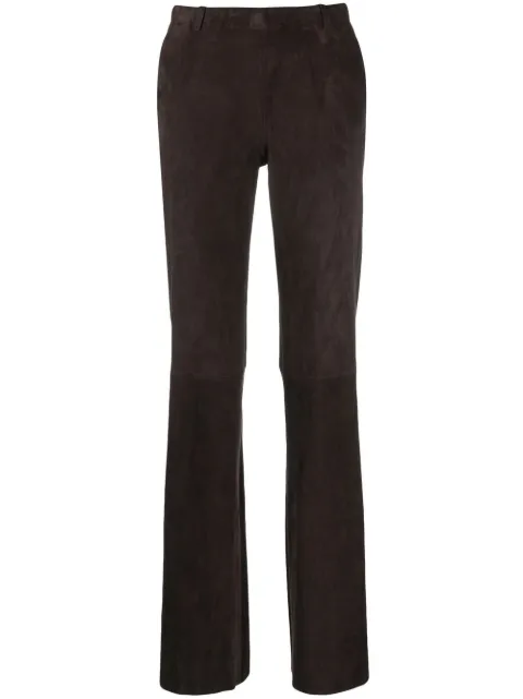 Stouls flared suede trousers Brown OSWALD