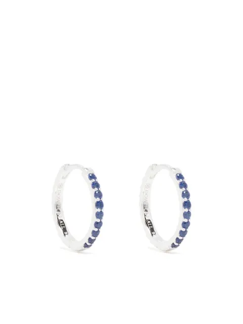 DOWER AND HALL medium Azure blue hoops Silver SCDE3VBSAPP