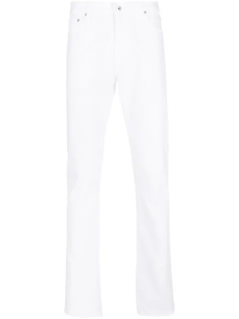 AG Jeans logo-patch straight-leg jeans White 1783HYD