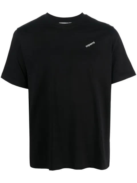 Coperni embroidered-logo short-sleeve T-shirt Black COPJS03504