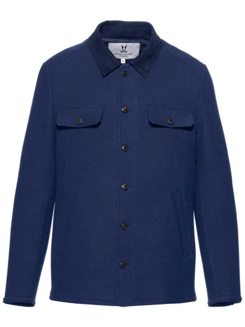 Norwegian Wool Oslo wool shirt jacket Blue SJOSLONVY