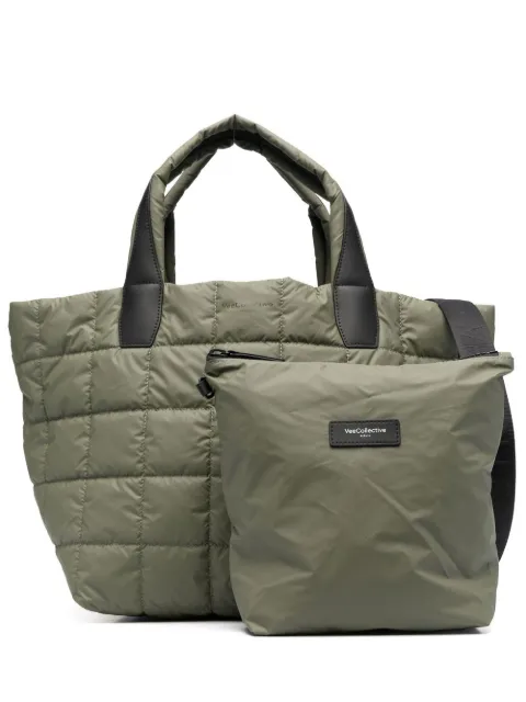 VeeCollective medium quilted tote bag Green 115202354