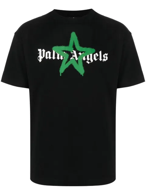 Palm Angels logo-print T-shirt Black PMAA001C99JER0241055